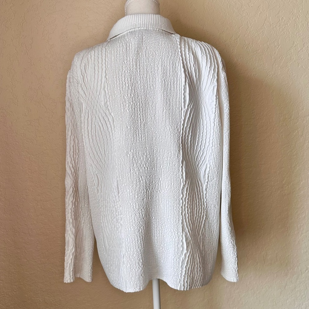 Flair, Ribbed Textured Jacket/ Blazer, Size L - Picture 3 of 7